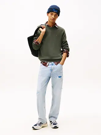 TOMMY JEANS | Pullover | dunkelgrün
